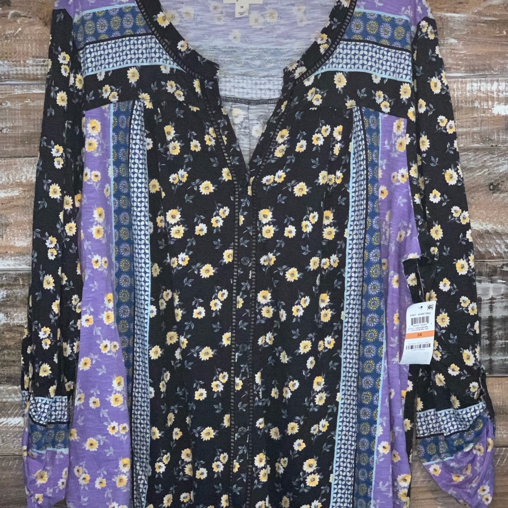 Stylish Button down 3X Top